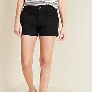 Old Navy Chinos Stretch Shorts Relaxed Everyday Cotton Casual Black Summer